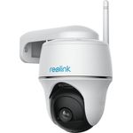 Reolink Argus PT Pro 4 MP Überwachungskamera Außen, Akku, 355°/140° schwenkbar, 2K IR-Nachtsicht, kabellose WLAN Batterie IP Kamera Outdoor, PIR-Bewegungsmelder, 2,4 GHz WiFi, 2-Wege-Audio, SD Kartenslot, weiß