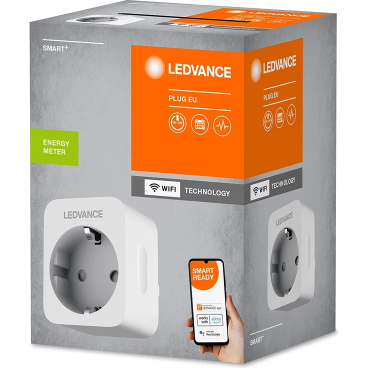 LEDVANCE SMART+ Schaltbare Steckdose für WiFi, mit Strom Vermessung, Kompatibel mit Google und Alexa Voice Control, Steuerung per Fernbedienung möglich, 1er-Pack – Bild 4