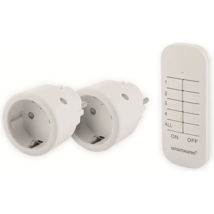 Smartwares Funksteckdosen-Set SH4-99574, weiß