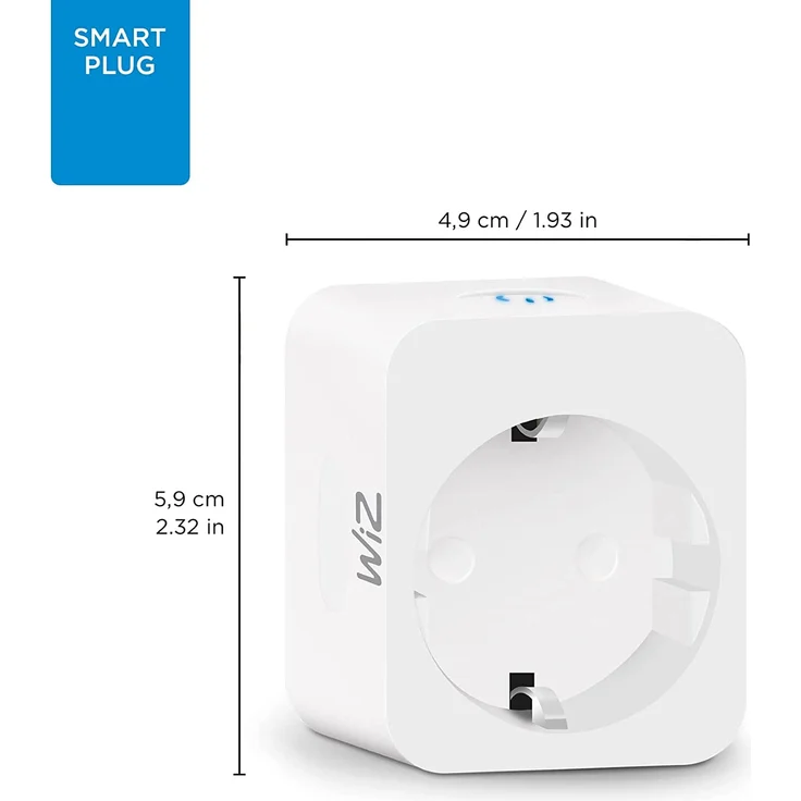 WiZ Smart Plug, Smarte Steckdose, intelligente Steuerung per App/Stimme über WLAN, auch von unterwegs steuerbar, weiß (‎929002427614) – Bild 4