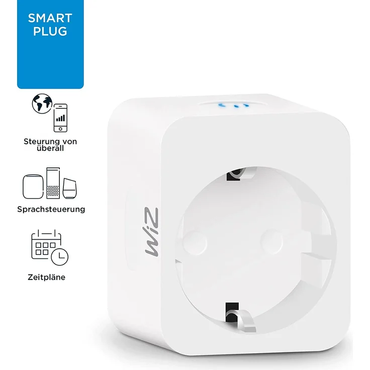 WiZ Smart Plug, Smarte Steckdose, intelligente Steuerung per App/Stimme über WLAN, auch von unterwegs steuerbar, weiß (‎929002427614) – Bild 2