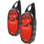 Albrecht Tectalk Smile Walkie Talkie, Kinder-Funkgerät mit spielend leichter Bedienung, Reichweite bis zu 3 km, Strom durch AAA-Batterien, rot, schwarz (29645)