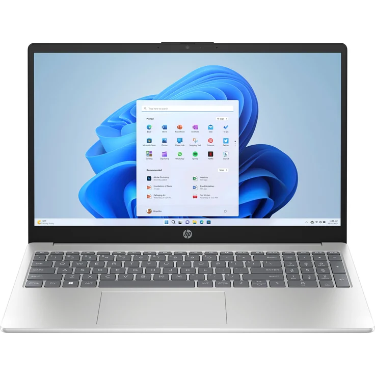 HP 15-fc0654ng Full HD Notebook, 39,6 cm (15.6 Zoll), 1920 x 1080 Pixel, AMD Ryzen 5, 16 GB RAM, 512 GB SSD, Windows 11 Home, Silber