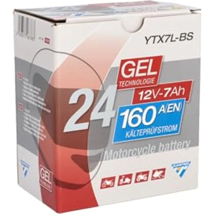 Cartec GEL Batterie YTX7L-BS, 6Ah 100A, wartungsfrei und rüttelfest, ideal für Motorräder und Quads – Bild 8