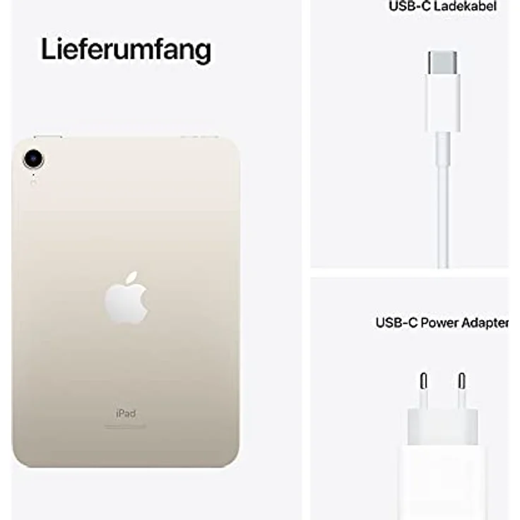 Apple iPad mini (2021) WiFi Quad-HD-Auflösung 8,3 Zoll, WiFi-Tablet, Hexa-Core A15 Bionic Chip, 256 GB Speicher, iPadOS, Polarstern (MK7V3FD/A) – Bild 6
