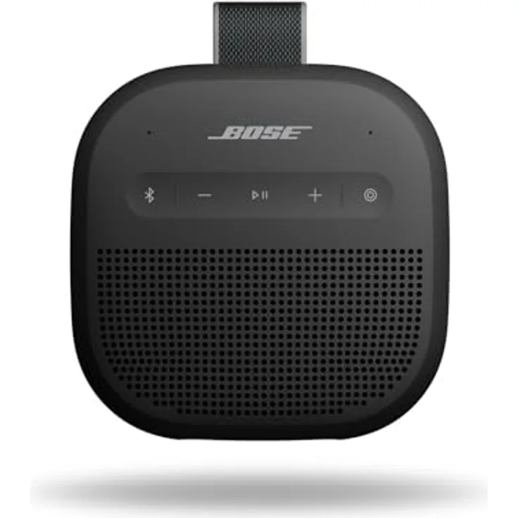 Bose SoundLink Micro (2. Gen.), tragbarer Bluetooth-Lautsprecher, wasserdicht und staubdicht, bis zu 12 Std. Akkulaufzeit, Schwarz