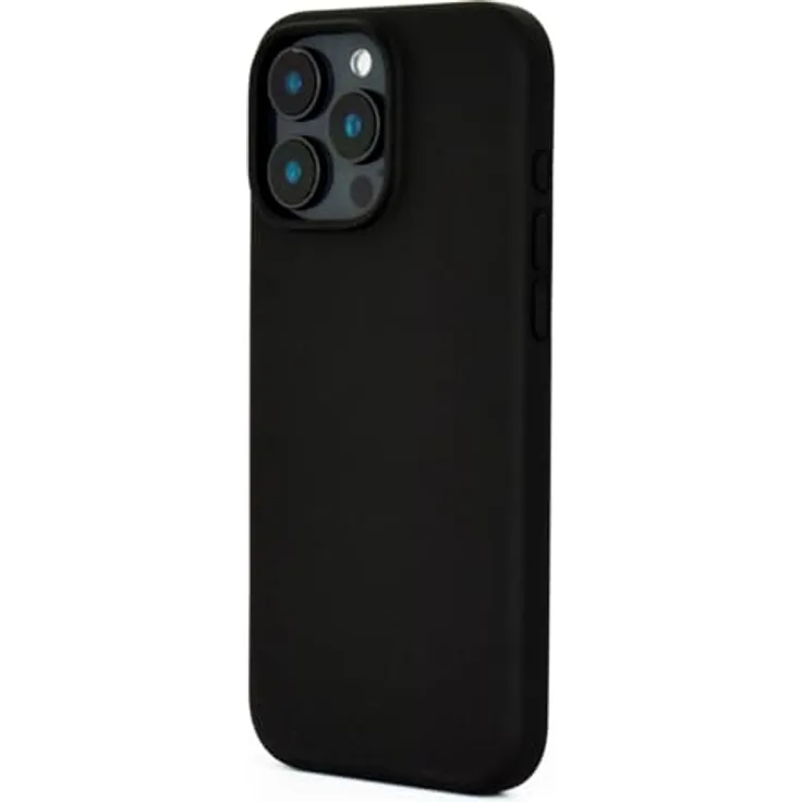 JT Berlin Steglitz Silikon-Case kompatibel mit Apple iPhone 16 Pro Max Hülle (Wireless Charging / magnetisches Aufladen kompatibel, Microfaser Innenfutter) schwarz