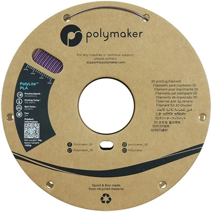 Polymaker PolyLite PLA Starlight - Nebula, 3D-Druckmaterial mit Farbwechsel-Effekt und Jam-Free Technologie, hoher Steifigkeit – Bild 4