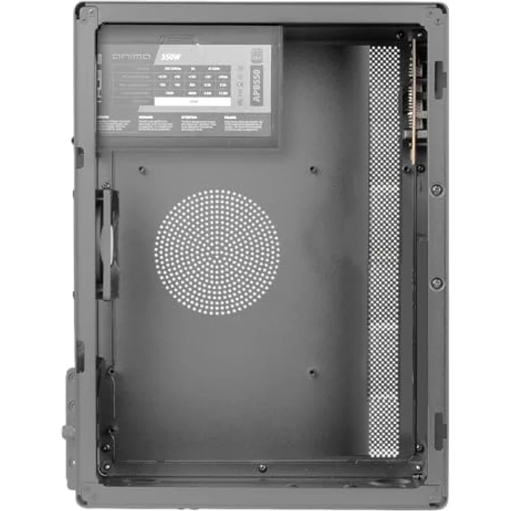 TACENS Mars Gaming NOVAX550BR, Micro-ATX PC-Gehäuse mit 550W 80Plus Bronze Netzteil, Vollmetall-Design, 80mm Lüfter, Mini-Tower, Schwarz – Bild 5