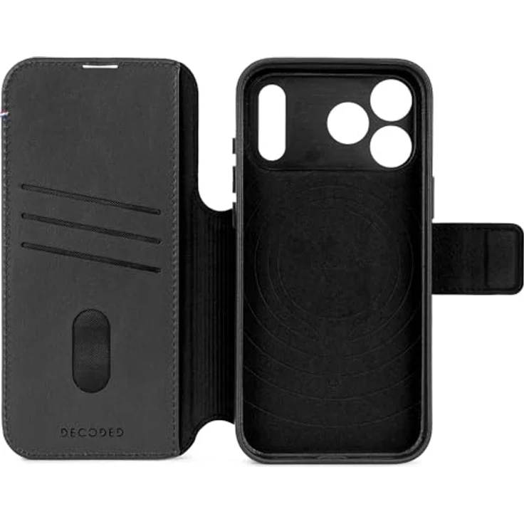 Decoded 2-in-1 Lederhülle für iPhone 17 Pro Max, Abnehmbare Wallet, Premium ECCO Leder, MagSafe kompatibel, Fallschutz, Kratzfest, Schwarz – Bild 4