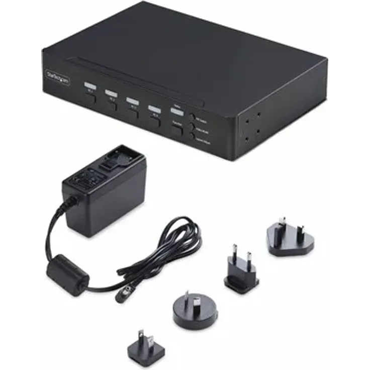 StarTech.com KVM/Audi/USB Switch, 4 Ports, TAA-konform für Desktop-Anwendungen