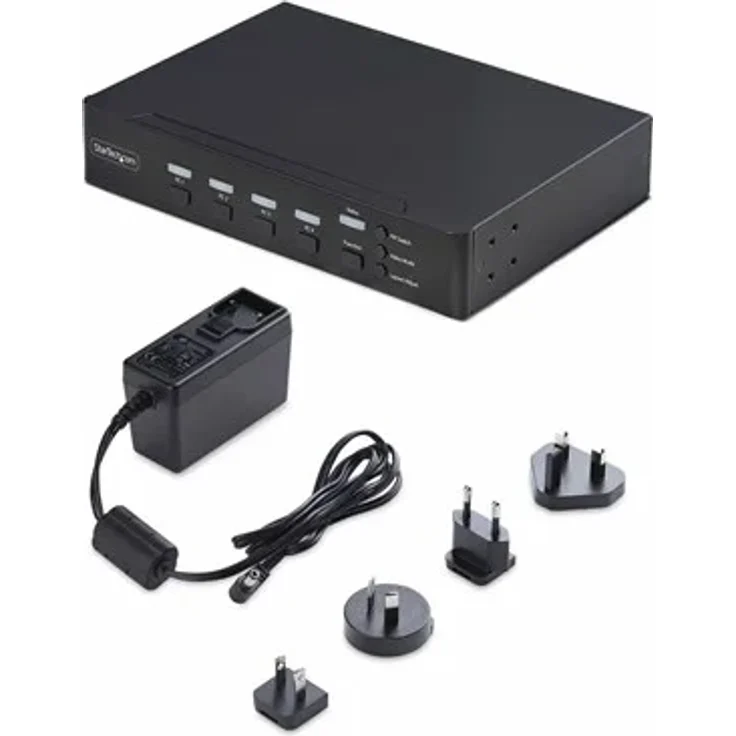 StarTech.com KVM/Audi/USB Switch, 4 Ports, TAA-konform für Desktop-Anwendungen