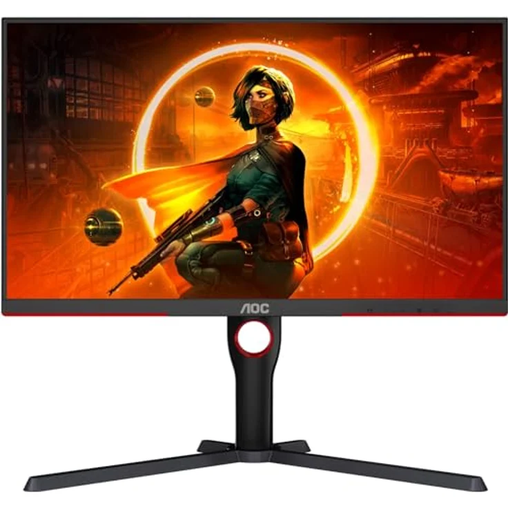 AOC Gaming Q27G3XMN - 27 Zoll QHD Monitor, 180 Hz, FreeSync Prem. Pro., HDR1000 (2560x1440, 1 ms GtG, HDMI, Display Port) schwarz-rot – Bild 2