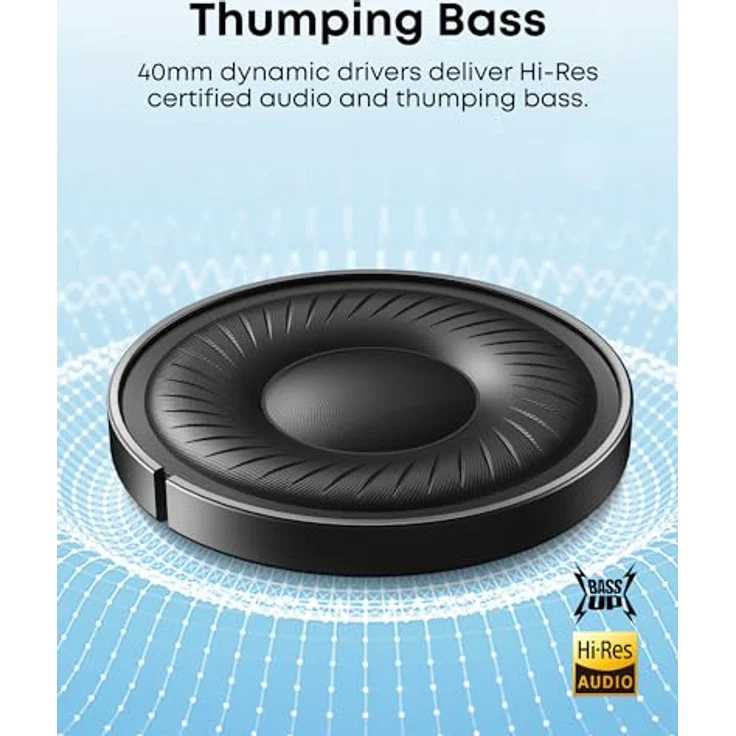 soundcore by Anker Q20i, kabelloser Bluetooth Over-Ear-Kopfhörer mit Hybrid Active Noise Cancelling, 40h Spielzeit, tiefer Bass, App-Personalisierung (Weiß) – Bild 3