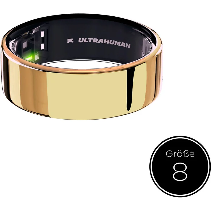 Ultrahuman Activity Tracker Ring AIR, kompakt und leicht, Größe 8