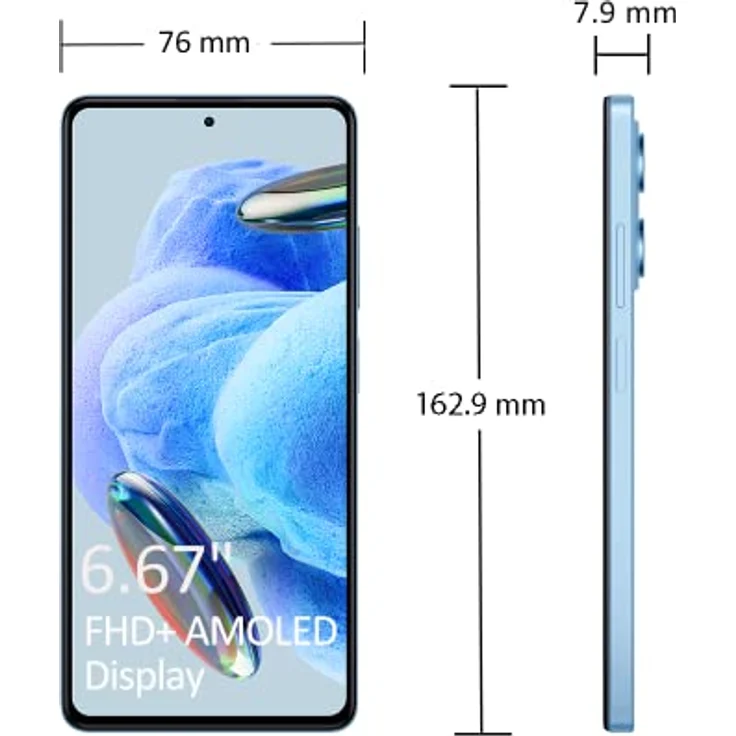 Xiaomi Redmi Note 12 Pro 5G Smartphone, 6+128GB Handy ohne Vertrag, 6,67 Zoll FHD+ Flow AMOLED DotDisplay, 5000mAh, 50MP Kamera, Turbo 67W, Dual SIM – Bild 2