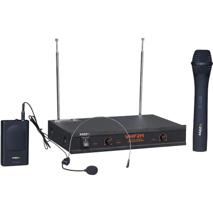 Ibiza VHF2H kabelloses Mikrofon, Schwarz – Bild 5