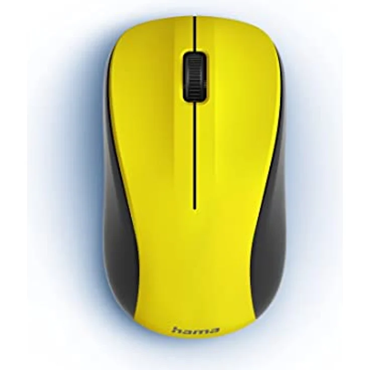 Hama Funkmaus kabellos (3 Tasten, 2,4GHz, 1200dpi, optische Maus kabellos, wireless, Computermaus, für Laptop/PC/Notebook, geräuschlos, Batterie, für Rechtshänder, für Linkshänder, USB-Empfänger) gelb – Bild 3