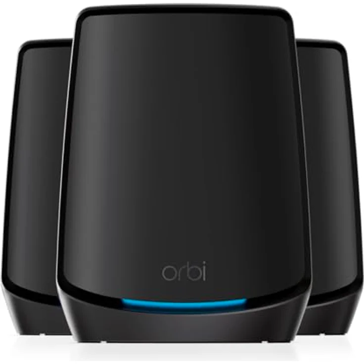 Netgear Orbi WiFi 6 Mesh WLAN System (RBK863SB), AX6000, Triband Mesh, Abdeckung von bis zu 540 m², Armor Abonnement – Bild 1