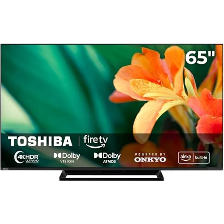 Toshiba 65UF3F63DAR, 65 Zoll Smart TV mit 4K UHD, Dolby Vision HDR, Dolby Atmos, Fire TV, Sound by Onkyo, Triple-Tuner, LED TV