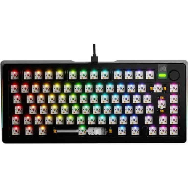 Glorious GMMK 3 Pro 75 % Barebone Gaming-Tastatur, ISO-Layout, schwarz (DE, Kabelgebunden) mit modularer Anpassbarkeit und RGB-Beleuchtung – Bild 6