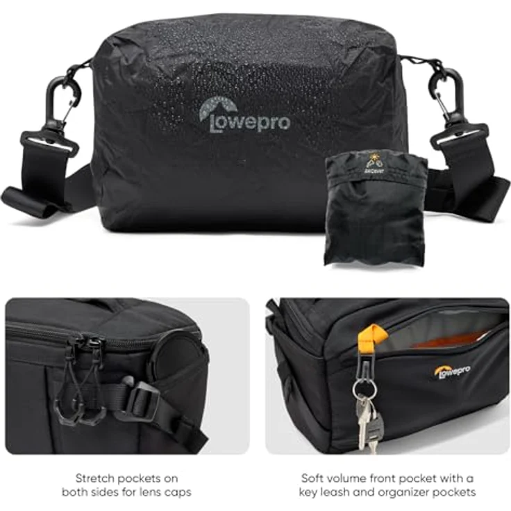 Lowepro ProTactic Lite SLX 110 AW III Kamera-Umhängetasche, 4 l Volumen, für DSLR/spiegellose Kameras, recyceltes Gewebe, grün – Bild 3