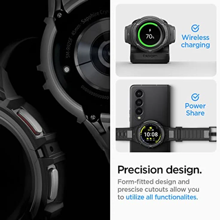 Spigen RUGGED ARMOR PRO Watch -UHR 5 PRO (45 MM) SCHWARZ – Bild 9