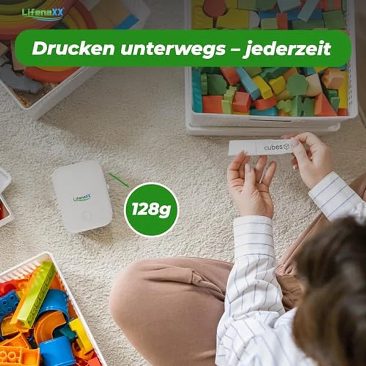 Technaxx Beschriftungsgerät Thermo Etikettendrucker LX-048, weiß mit Lithium-Ionen Akku – Bild 9