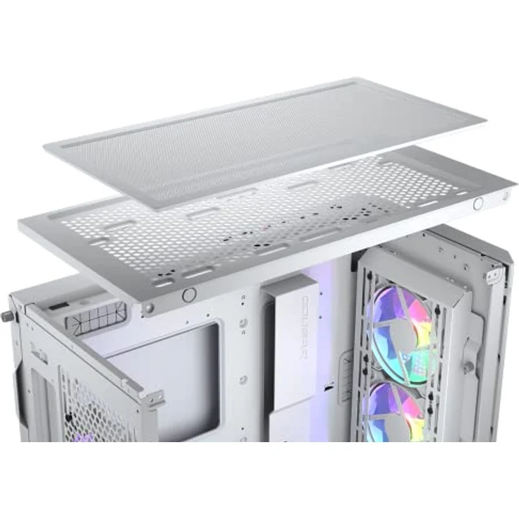 COUGAR DUOFACE PRO RGB Mid Tower PC Gehäuse mit 2 Frontplatten und RGB Lüftern (Weiss) – Bild 5