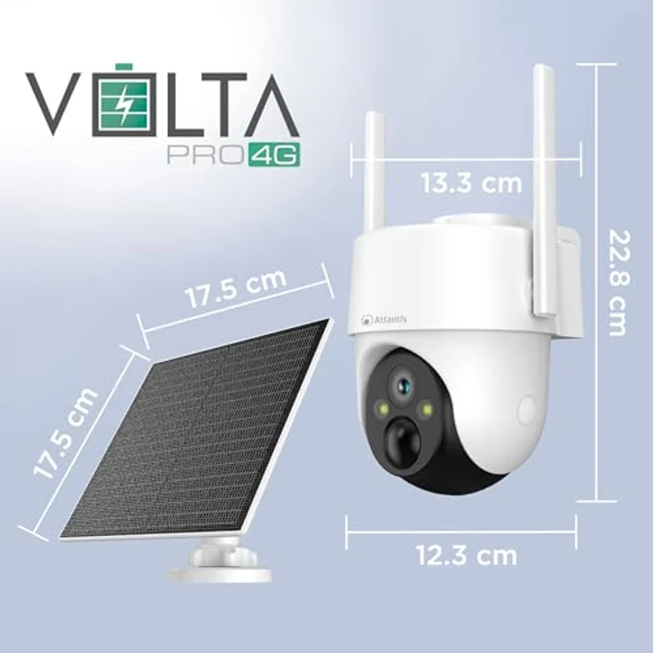 Atlantis Land Volta Pro A16-VL70P-4G, IP-Kamera 3MP (2304 x 1296 Pixels) mit Nachtsicht, IP65 und kabelloser Montage, Weiss – Bild 12