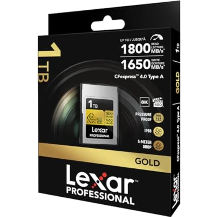 Lexar Professional CFexpress Typ A 1TB Gold, Speicherkarte mit 1800 MB/s Lesegeschwindigkeit für 8K Videos und hochauflösende Bilder – Bild 6
