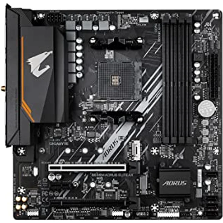 Gigabyte B550M AORUS Elite AX (AM4/AMD/B550/Micro ATX/Single M.2/SATA 6Gb/s/USB 3.2 Gen 1/Realtek GbE LAN/PCIe 4.0) Mainboard - AMD Ryzen 5000 Serie kompatibel, PCIe 4.0, RGB Fusion 2.0 – Bild 2