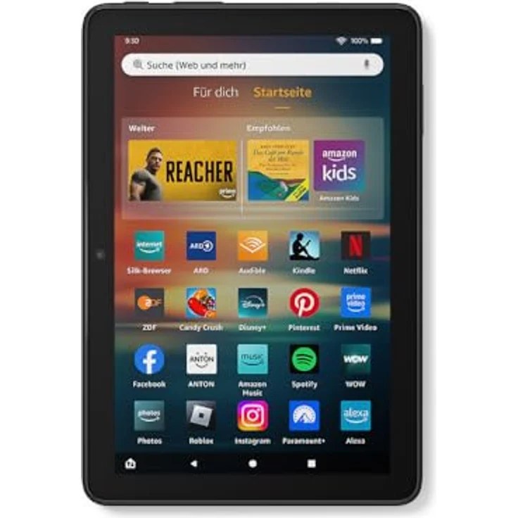 Amazon Fire HD 8-Tablet 2024 (Neueste Generation), 8-Zoll-HD-Bildschirm, 4 GB RAM, 64 GB Speicher, leistungsstark und brillant für Unterhaltung unterwegs, schwarz, mit Werbung – Bild 1