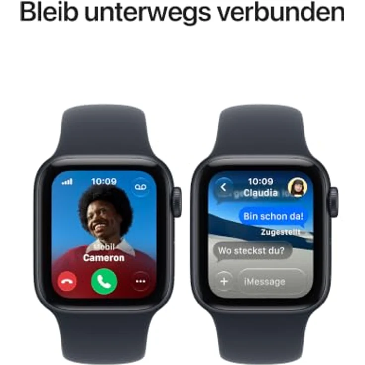 Apple Watch SE 3 Cellular, 40mm Mitternacht Aluminium Case mit Navyblauem Sport Band, leistungsstarker S10 Dual-Core Prozessor, schwimmfest, M/L – Bild 5