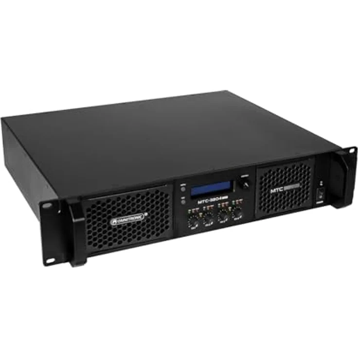Omnitronic MTC-3204DSP PA Verstärker, 4-Kanal mit 4 x 800 W, DSP, Ethernet-Schnittstelle und 10-Band Equalizer, 19" Rackeinbau – Bild 2