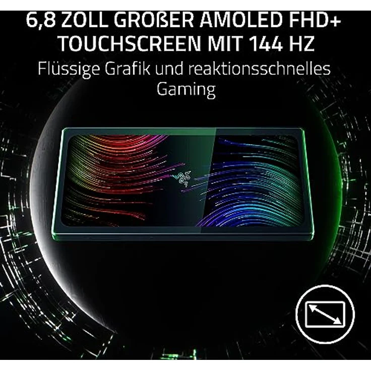 Razer Edge - Android-Gaming-Handheld mit Kishi V2 Pro Controller (Snapdragon G3X Gen 1, 6,8 Zoll großer AMOLED FHD+ Touchscreen mit 144 Hz, Razer HyperSense-Haptik, PC, Xbox und Cloud-Gaming) Schwarz – Bild 4