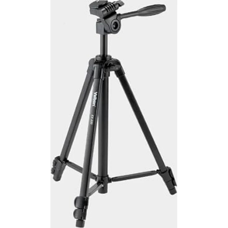 Velbon EX-230II, Metall Stativ, Schwarz mit 360-Grad Drehkopf und Smartphone-Halterung, zusammenklappbar auf 43,5 cm – Bild 2
