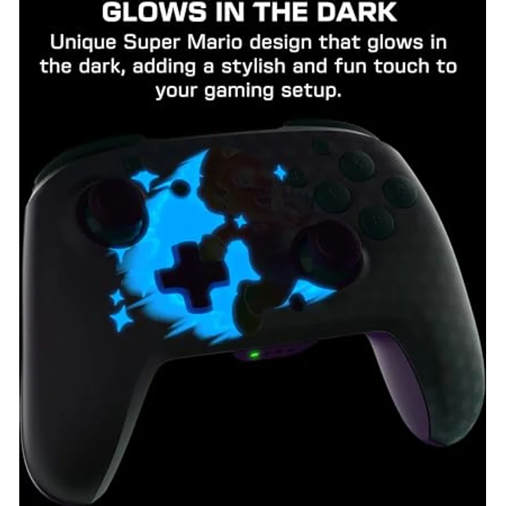 Turtle Beach Rematch Wireless Controller: Invincible Mario, leuchtet im Dunkeln, aufladbare Batterie, offiziell lizenziert für Nintendo Switch, Lite und OLED – Bild 2