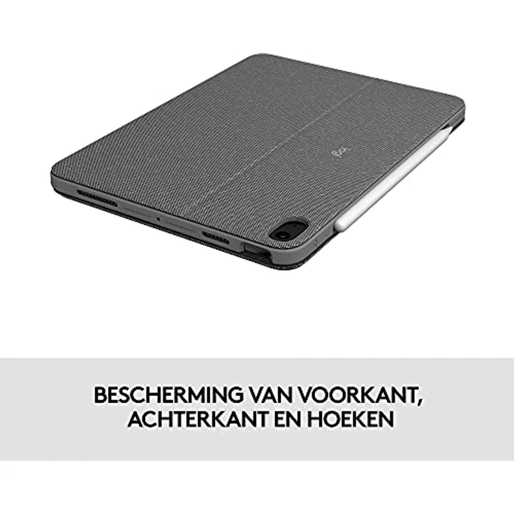 Logitech Combo Touch Tastatur und Foliohülle mit Trackpad für Apple iPad Air, hintergrundbeleuchtet, Apple Smart connector, Englisch, Oxford Grey (920-010303) – Bild 3