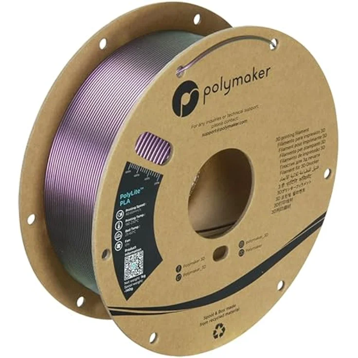 Polymaker PolyLite PLA Starlight - Nebula, 3D-Druckmaterial mit Farbwechsel-Effekt und Jam-Free Technologie, hoher Steifigkeit – Bild 5