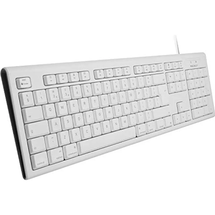 Macally QKEY-UK, erweiterte USB-A 105-Tasten-Tastatur mit Ziffernblock für Mac, UK QWERTY-Layout, weiß – Bild 7