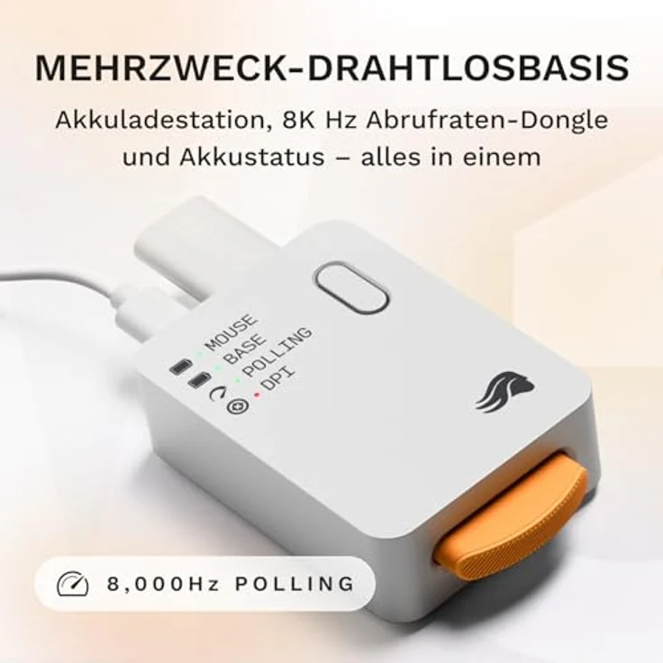 Glorious Model D 3 Wireless Mouse, Kabellose Gaming-Maus in Weiß mit leichtem Design – Bild 6