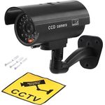 TronicXL Kamera Dummy Überwachungskamera CCTV mit Blinkender LED I CCD Kamera Attrappe Fake Innen & Aussenbereich Kameraattrappe schwarz - Täuschend echter Look, einfache Montage, wetterfest