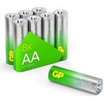 GP Super Alkaline Batterien AA Mignon, LR06, 1,5V, 8 Stück, ideal für die Stromversorgung von Geräten des täglichen Bedarfs - Die Neue G-TECH-Technologie