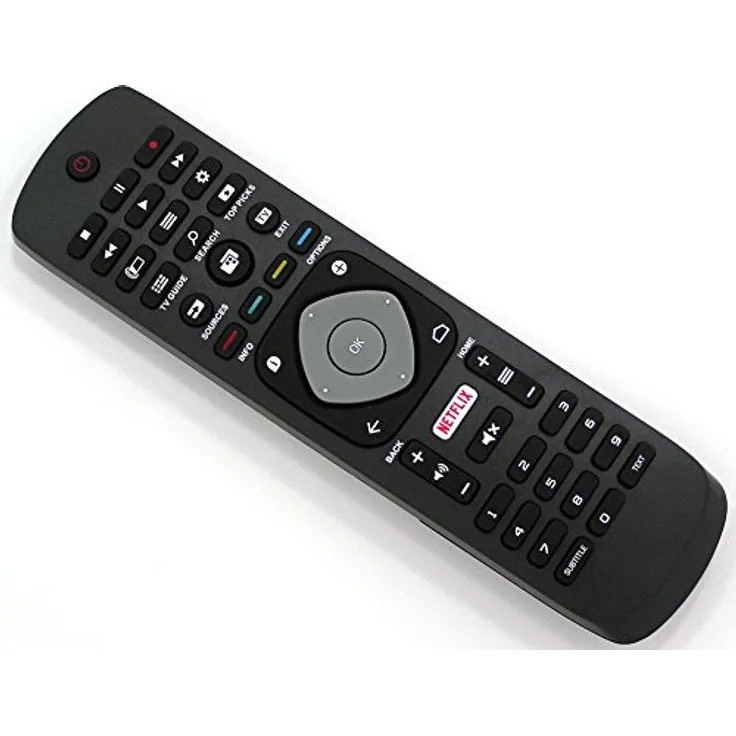 Alltro Ersatz Fernbedienung für Philips 996596000297 / 9965 960 00297 / YKF384-T05 TV, schwarz