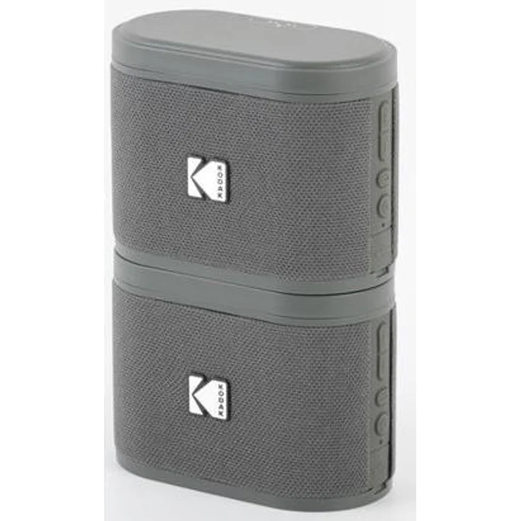 Kodak SoundBrix Wireless Stack Speaker, Bluetooth Lautsprecher im 2er Set, Treble Gray – Bild 1
