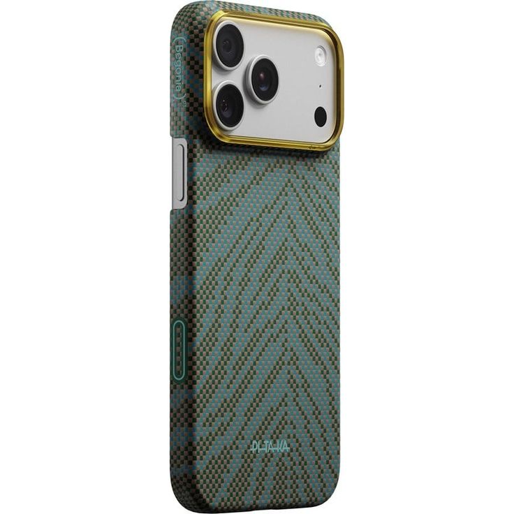 PITAKA Edge Case Breath of Veins - Dive Green - Schutzhülle für iPhone 17 Pro Max, MagSafe-kompatibel, aus Aramidfaser, kabelloses Laden, kratzfest