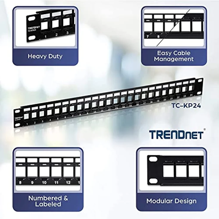 TRENDnet TC-KP24 Patch Panel 24-Port Blank Keystone shielded 1U - Preisvergleich – Bild 3