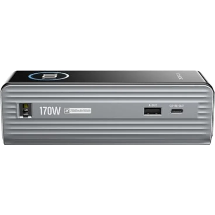 EcoFlow RAPID Powerbank 25.000 mAh, 100 W, integrierte Kabel, Silber – Bild 4