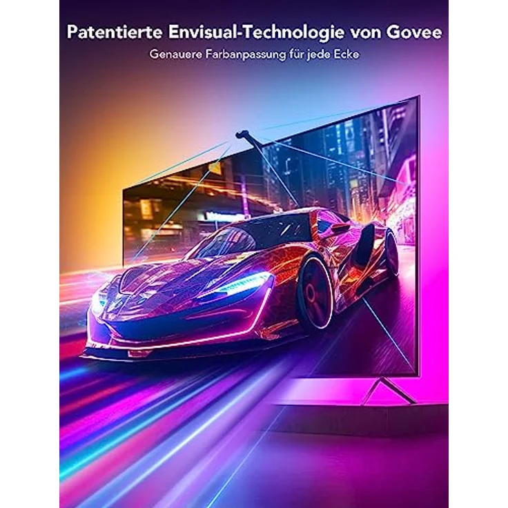 Govee Envisual TV Hintergrundbeleuchtung T2 mit Dual-Kamera für 55-65 Zoll Fernseher und PC, RGBIC WiFi TV LED Hintergrundbeleuchtung kompatibel mit Alexa und Google Assistant, doppelte Lichtperlen – Bild 3